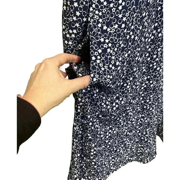 Boden Floral Mini Dress Sz US 6 Blue White V Neck Pockets Floral - Picture 4 of 11